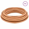vidaXL Kožený remienok 1 Svetlohnedá 500 x 0,8 cm Koža