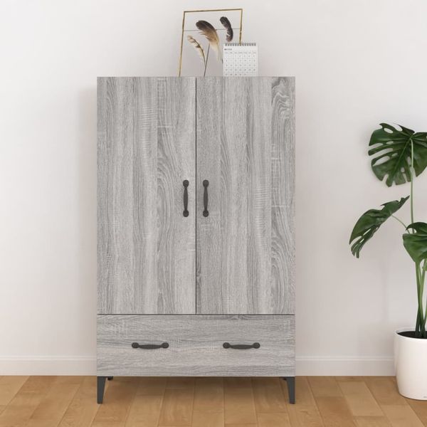 vidaXL Vysoká skrinka sivý dub sonoma 70x31x115 cm spracované drevo