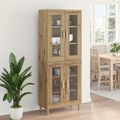 vidaXL Highboard Remeselný dub 69,5 x 34 x 180 cm Kompozitné drevo