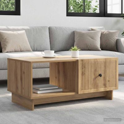 vidaXL Konferenčný stolík Dub artisan 90 x 50 x 40 cm Kompozitné drevo