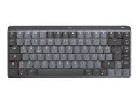 Klávesnice - podsvícená - bezdrátový - Bluetooth LE - QWERTY - US mezinárodní - klávesový spínač: Clicky - grafit