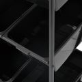 vidaXL Mobilný úložný vozík s 9 zásuvkami čierny plastový