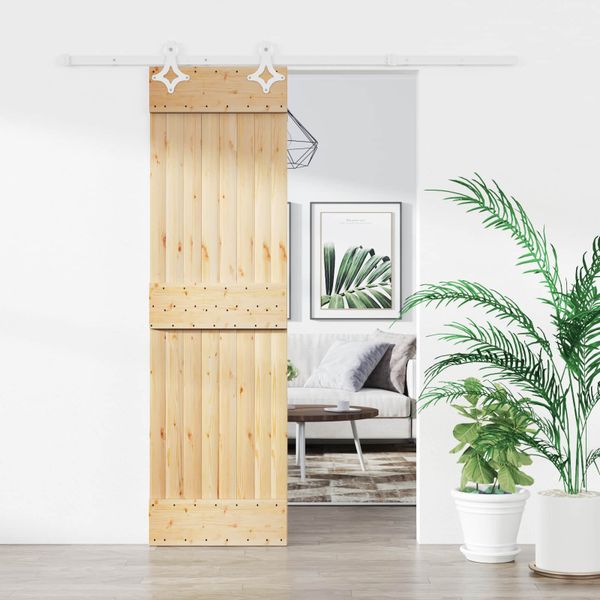 vidaXL Posuvné dvere Prírodná a biela 70 x 210 cm