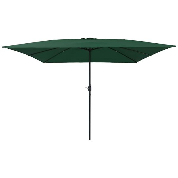 vidaXL Záhradný slnečník Zelená 295 x 295 x 245 cm Polyester a oceľ