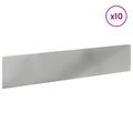 vidaXL Obrubník trávnika 10 ks 100 x 22 cm Oceľ Strieborná