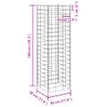 vidaXL Gabiónové vyvýšené záhony 3 ks 30x30x100 cm, železo