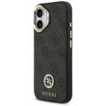 Puzdro Guess 4G Strass Logo & Big Strap Metal Buttons MagSafe pre iPhone 17 čierna