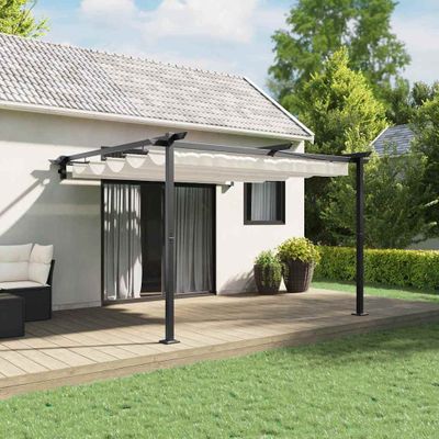 vidaXL Altánok 300 x 300 x 200 cm Krémová Polyester