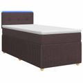 vidaXL Posteľ boxspring s matracom Tmavohnedá 90 x 200 cm Látka
