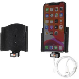 Brodit držiak do auta na Apple iPhone 11 Pro v zamate, bez puzdra, s priechodkou pre Lightning kábel