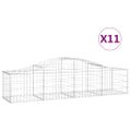 vidaXL Oblúkový gabionový kôš 11 ks 200x50x40/60 cm pozinkované železo