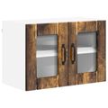 vidaXL Nástenný sklenený kabinet LUCCA Dymový dub 60 x 31 x 40 cm