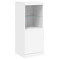 vidaXL Komoda s LED svetlami biela 41x37x100 cm