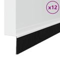 vidaXL Samolepiace tesnenia dverí s kefou 12 ks Biela 100 cm