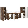 vidaXL Sada kúpeľňového nábytku 5 ks Dymový dub 33 x 34,5 x 100 cm