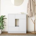 vidaXL Komoda so zásuvkami a dvierkami, biela 70,5x34x74,5 cm
