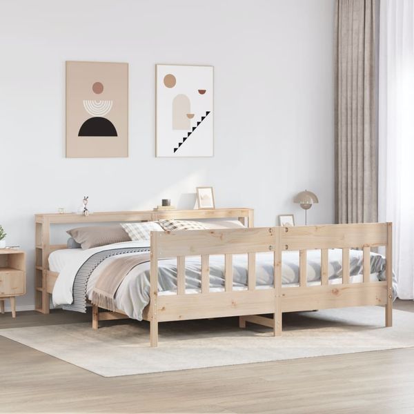 vidaXL Posteľ bez matraca 180x200 cm masívna borovica