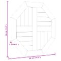 vidaXL Stolová doska 50x50x2,5 cm osemuholník masívne teakové drevo