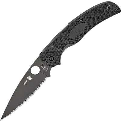 Spyderco C244SBBK Native Chief Lightweight  vreckový nôž 10,2 cm, DLC, celočierna, FRN