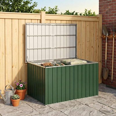 vidaXL Záhradný úložný box zelený 149x99x93 cm