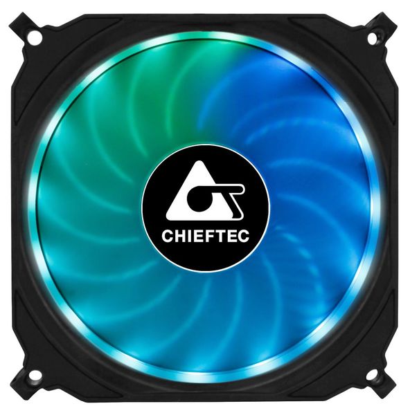 CHIEFTEC sada ventilátorů Tornado / 3x 120mm fan / RGB LED / RGB ovladač / Dálkové ovládání / ultratichý 16 dBa Ventilátor, 120mm, RGB podsvícení, ultratichý 16dBa, RGB ovladac, dálkové ovládání, sada 3ks