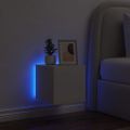 vidaXL TV nástenná skrinka s LED svetlami biela 30,5x35x30 cm
