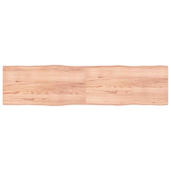 vidaXL Stolová doska svetlohnedá 200x50x(2-4)cm ošetrený masív hrany