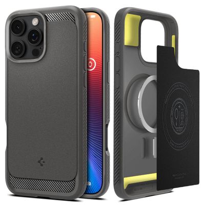 Spigen Rugged Armor Mag Magsafe puzdro pre iPhone 16 Pro Max 6,9" sivá