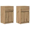 vidaXL Nočné stolíky 2 ks dub artisan 39x35x65 cm kompozitné drevo