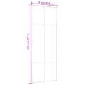 vidaXL Posuvné dvere nepriehľadné ESG sklo a hliník 76x205 cm biele