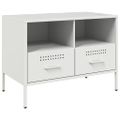 vidaXL TV skrinka biela 68x39x50,5 cm oceľ