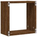 vidaXL Nástenné police 4 ks hnedý dub 30x15x30 cm