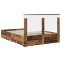 vidaXL Rám postele Staré drevo 140 x 190 cm Kompozitné drevo