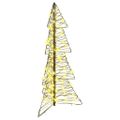 vidaXL Vianočný stromček 100 LED Teplá biela 120 cm Ratan