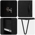vidaXL Highboard Čierny dub 69,5 x 34 x 90 cm Kompozitné drevo