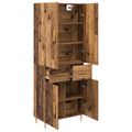 vidaXL Highboard Staré drevo 69,5 x 34 x 180 cm Kompozitné drevo