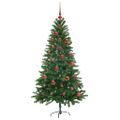 vidaXL Vianočný stromček s 150 LED-i so stojanom Zelená 150 cm PE