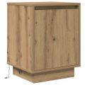 vidaXL Nočná skrinka s LED osvetlením Dub Artisan 38x34x50 cm