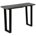 vidaXL Konzolový stolík masívne mindi drevo 110x35x75 cm sivý