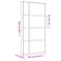 vidaXL Posuvné dvere zlaté 102,5x205 cm matné ESG sklo a hliník