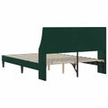 vidaXL Rám postele s čelnou doskou Tmavozelená 140 x 190 cm Zamat