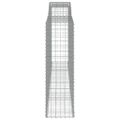 vidaXL Oblúkové gabiónové koše 5ks 400x50x160/180cm pozinkované železo