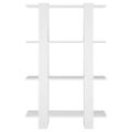 vidaXL Knižnica/deliaca stena biela 80x30x123,5 cm