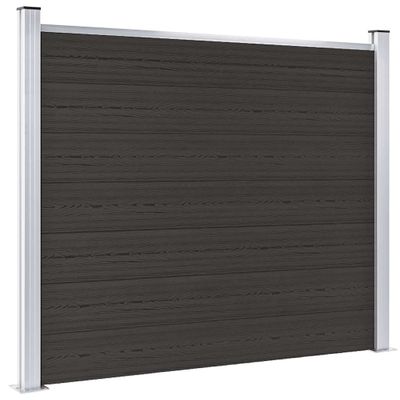 vidaXL Plotový panel WPC 180x146 cm čierny