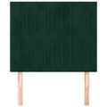 vidaXL Čelo postele tmavozelené 100x5x118/128 cm zamatové