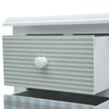 vidaXL Nočný stolík biely a sivý 43x32x65 cm MDF