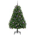vidaXL Umelý Sklápací Vianočný Stromček Zelená 150 cm PVC a oceľ