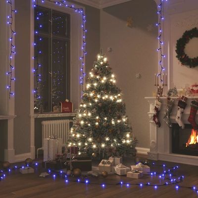 vidaXL LED reťaz, 150 diód, modrá 15 m, PVC