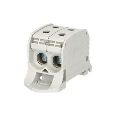 Svorka univerzálna RKA 50 1/4 L G, 150A, 1pól. (4x vstup), AL/CU, sivá, na DIN/na panel