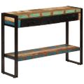 vidaXL Konzolový stolík 110x30x76 cm masívne recyklované drevo